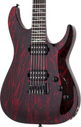 Guitare électrique forme str Schecter C-1 Silver Mountain - Blood moon