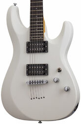 Guitare électrique forme str Schecter C-6 Deluxe - Satin white