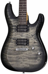 Guitare électrique forme str Schecter C-6 Plus - Charcoal burst