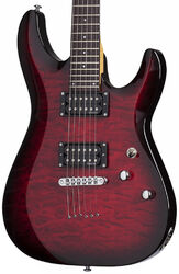 Guitare électrique forme str Schecter C-6 Plus - See-thru cherry burst