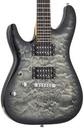 Guitare électrique gaucher Schecter C-6 Plus LH - Charcoal burst