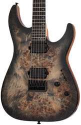 Guitare électrique forme str Schecter C-6 Pro - Charcoal burst