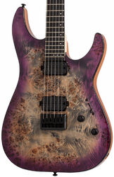 Guitare électrique forme str Schecter C-6 Pro - Aurora burst