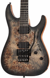 Guitare électrique forme str Schecter C-6 Pro FR - Charcoal burst