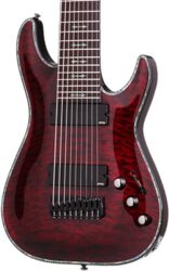 Guitare électrique 8 et 9 cordes Schecter Hellraiser C-9 - Black cherry