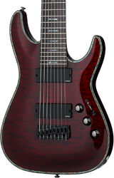 Guitare électrique baryton Schecter Hellraiser C-8 - Black cherry