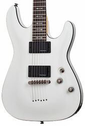 Guitare électrique forme str Schecter Demon-6 - Vintage white
