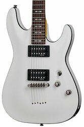 Guitare électrique forme str Schecter Omen-6 - Vintage white