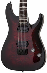 Guitare électrique forme str Schecter Omen Elite-6 - Black cherry burst