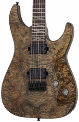 Guitare électrique forme str Schecter Omen Elite-6 - Charcoal