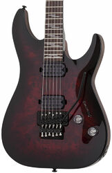 Guitare électrique forme str Schecter Omen Elite-6 FR - Black cherry burst