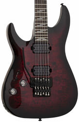 Guitare électrique gaucher Schecter Omen Elite-6 FR LH Gaucher - Black cherry burst