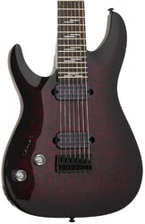 Guitare électrique gaucher Schecter Omen Elite-6 LH Gaucher - Black cherry burst