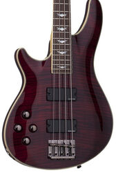 Basse électrique solid body Schecter Omen Extreme-4 LH - Black cherry