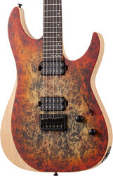 Guitare électrique forme str Schecter Reaper-6 - Satin inferno burst