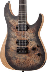 Guitare électrique forme str Schecter Reaper-6 - Satin charcoal burst