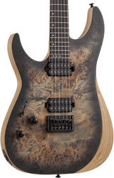 Guitare électrique gaucher Schecter Reaper-6 LH - Satin charcoal burst