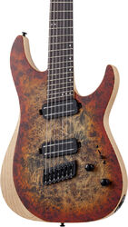 Guitare électrique multi-scale Schecter Reaper-7 Multiscale - Satin inferno burst