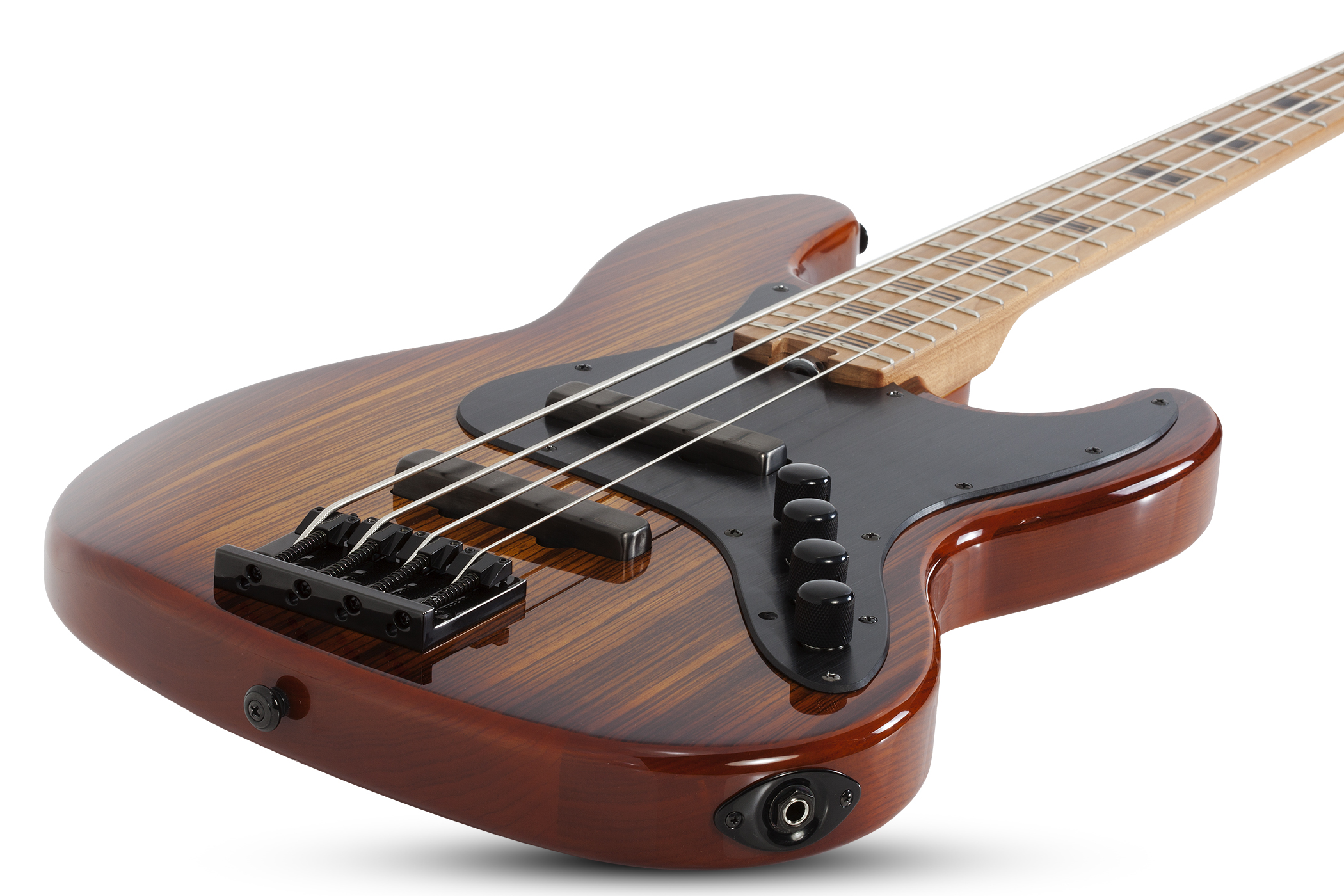 Schecter J-4 Exotic Emg Active Mn - Faded Vintage Sunburst - Basse Électrique Solid Body - Variation 1