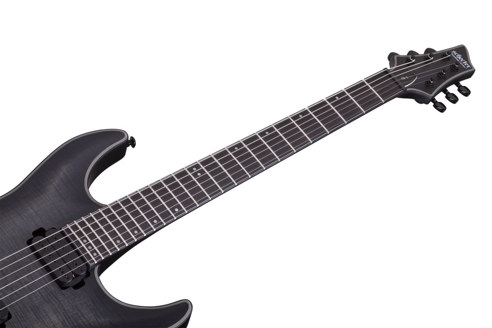 Schecter Keith Merrow Km-6 Signature Hh Ht Eb - Trans Black Burst Satin - Guitare Électrique Forme Str - Variation 5