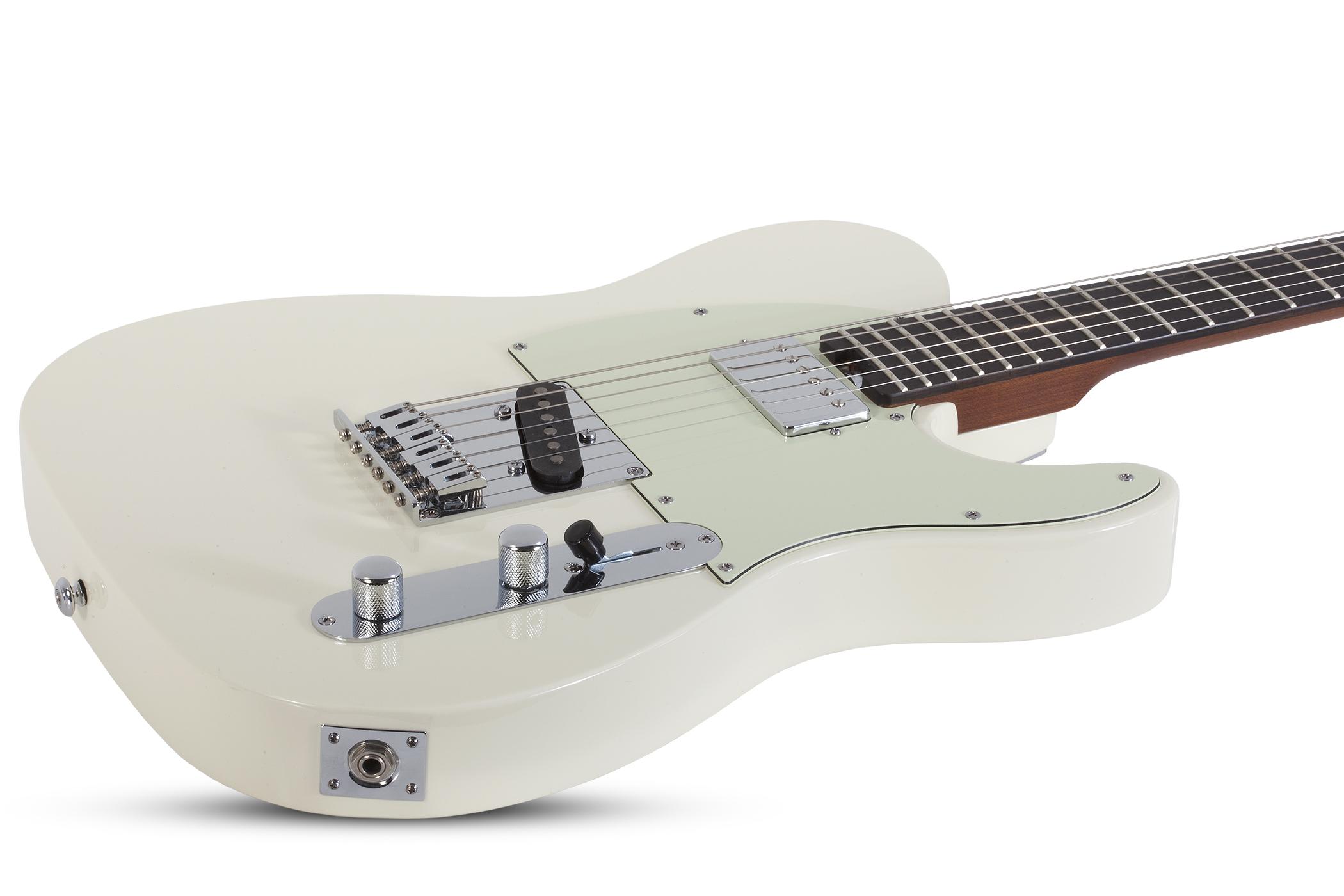 Schecter Nick Johnston Pt Signature Sh Ht Eb - Atomic Snow - Guitare Électrique Forme Tel - Variation 1