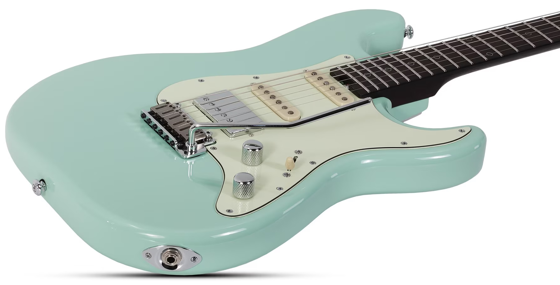 Schecter Nick Johnston Traditional 10th Ann. Signature Hss Trem Eb - Atomic Green - Guitare Électrique Forme Str - Variation 1