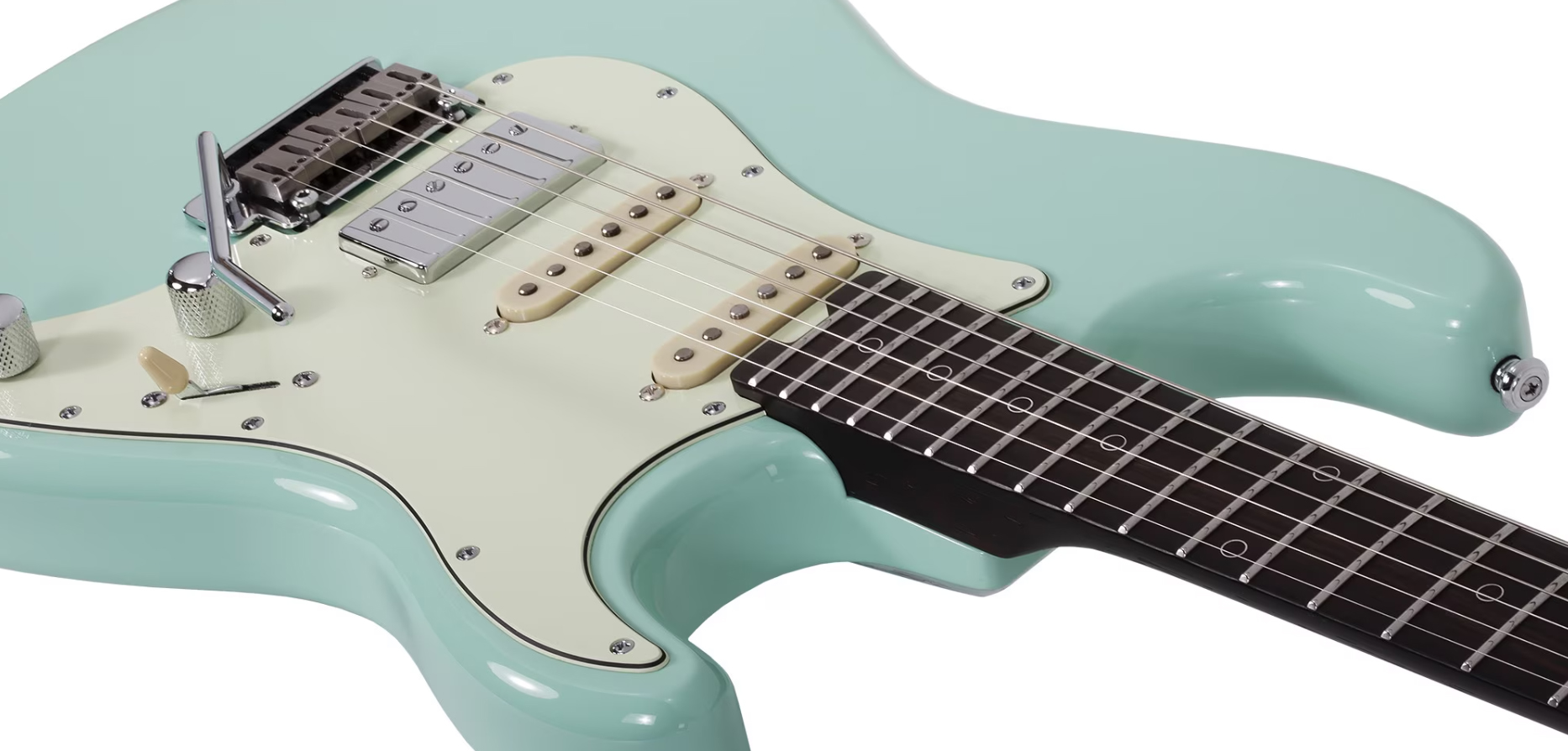 Schecter Nick Johnston Traditional 10th Ann. Signature Hss Trem Eb - Atomic Green - Guitare Électrique Forme Str - Variation 2