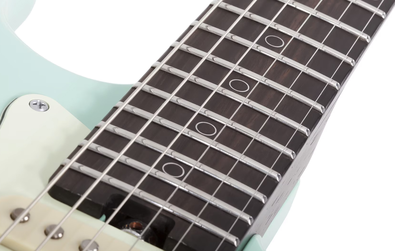 Schecter Nick Johnston Traditional 10th Ann. Signature Hss Trem Eb - Atomic Green - Guitare Électrique Forme Str - Variation 4