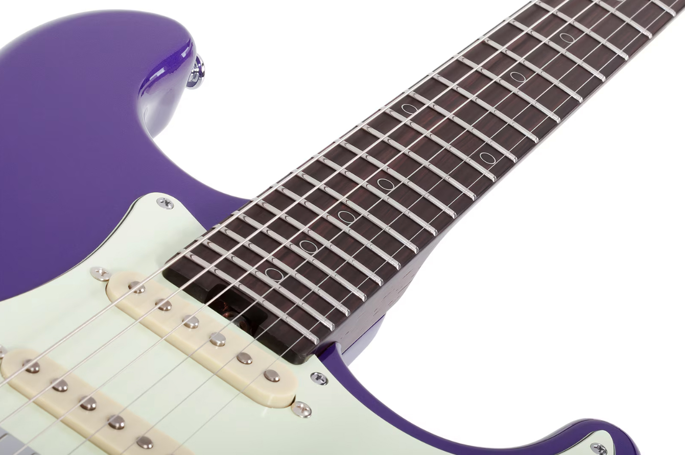 Schecter Nick Johnston Traditional 10th Ann. Signature Hss Trem Eb - Atomic Violet - Guitare Électrique Forme Str - Variation 4