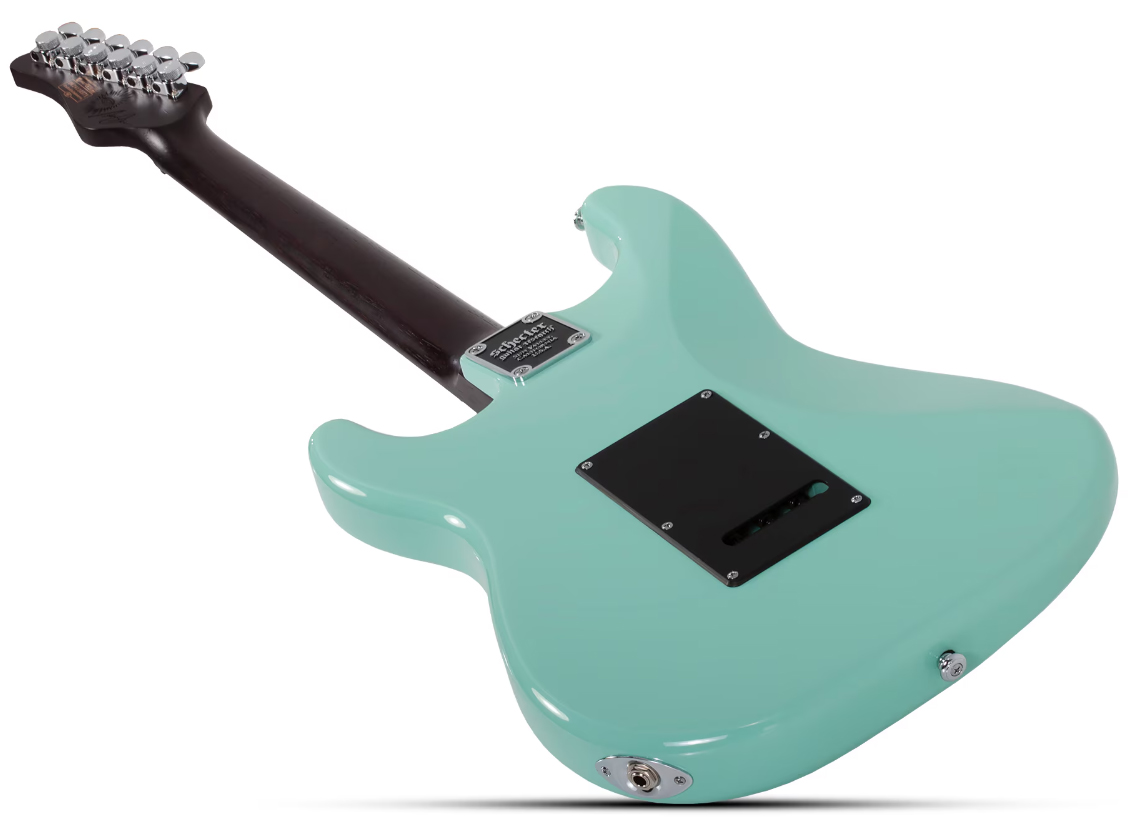 Schecter Nick Johnston Traditional 10th Ann. Signature Hss Trem Eb - Atomic Green - Guitare Électrique Forme Str - Variation 5