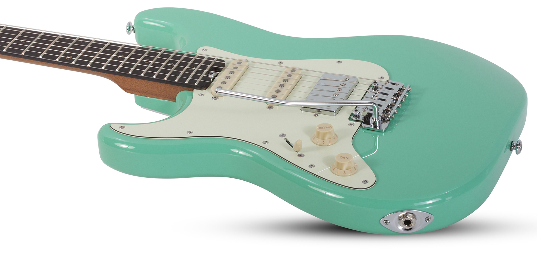 Schecter Nick Johnston Traditional Gaucher Hss Signature Trem Eb - Atomic Green - Guitare Électrique Gaucher - Variation 1