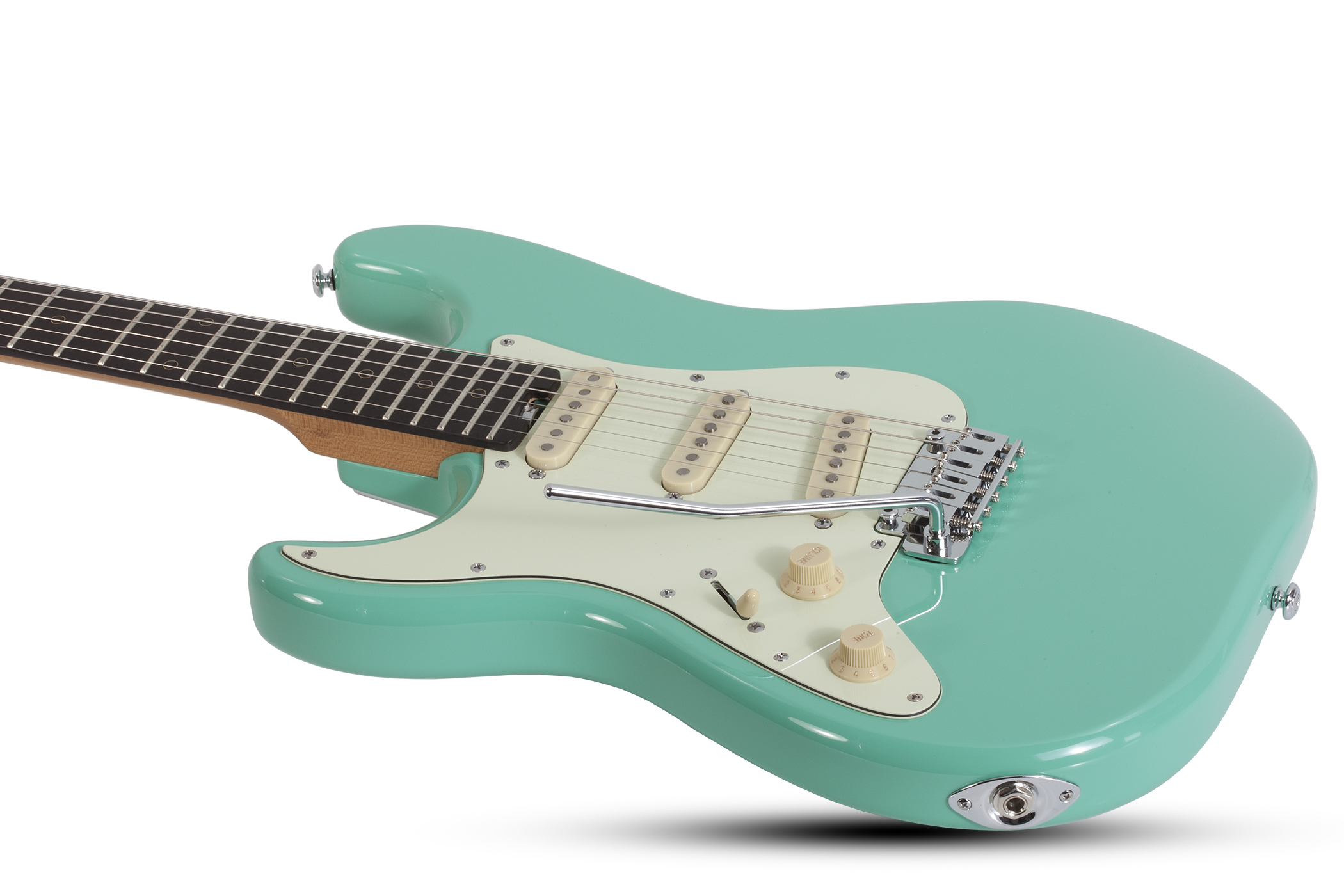 Schecter Nick Johnston Traditional Gaucher Signature 3s Trem Eb - Atomic Green - Guitare Électrique Gaucher - Variation 1