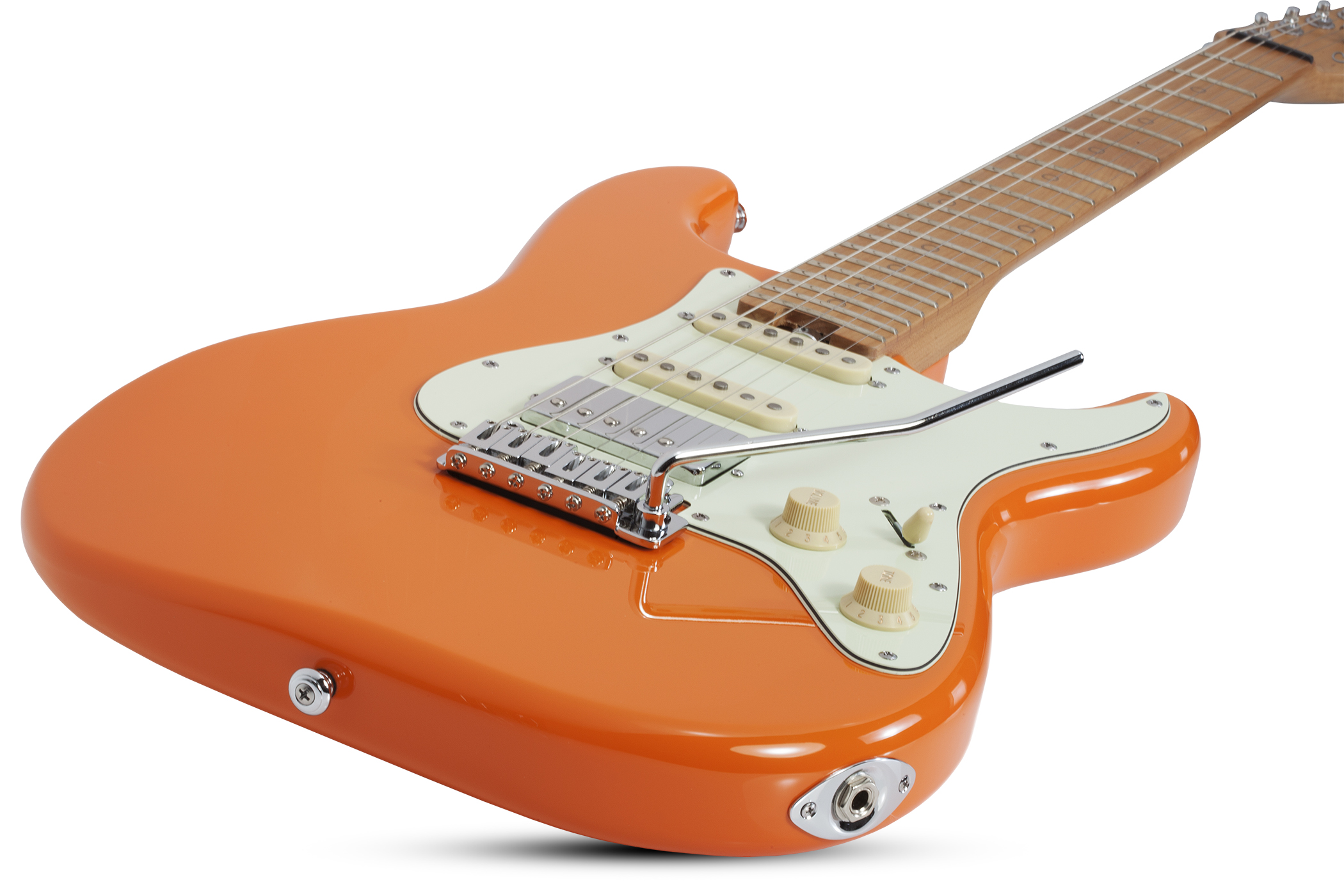 Schecter Nick Johnston Traditional Hss Signature Trem Eb - Atomic Orange - Guitare Électrique Forme Str - Variation 1