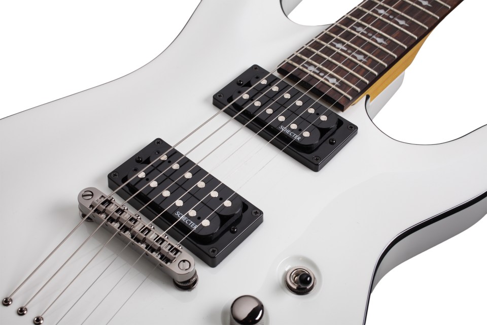 Schecter Omen-6 2h Ht Rw - Vintage White - Guitare Électrique Forme Str - Variation 2