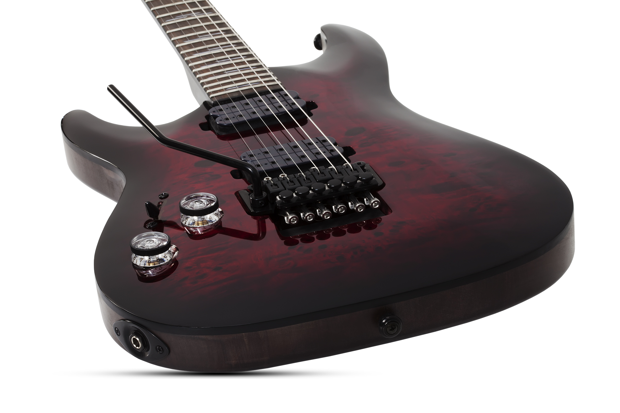 Schecter Omen Elite-6 Fr Lh Gaucher 2h Rw - Black Cherry Burst - Guitare Électrique Gaucher - Variation 1