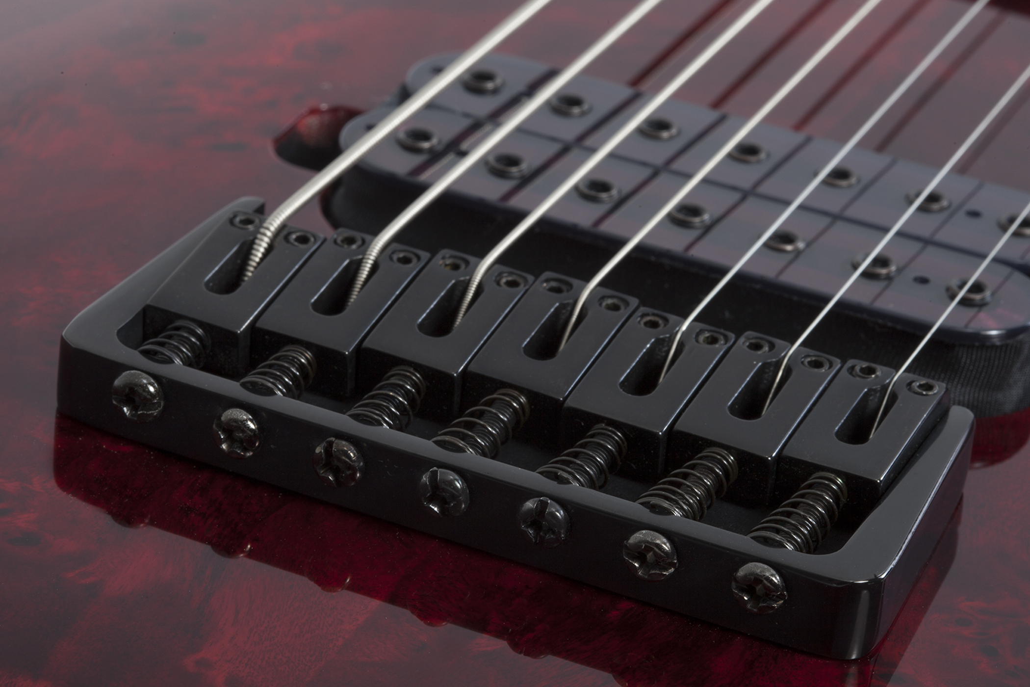 Schecter Omen Elite-7 7c Baryton 2h Ht Rw - Black Cherry Burst - Guitare Électrique 7 Cordes - Variation 4