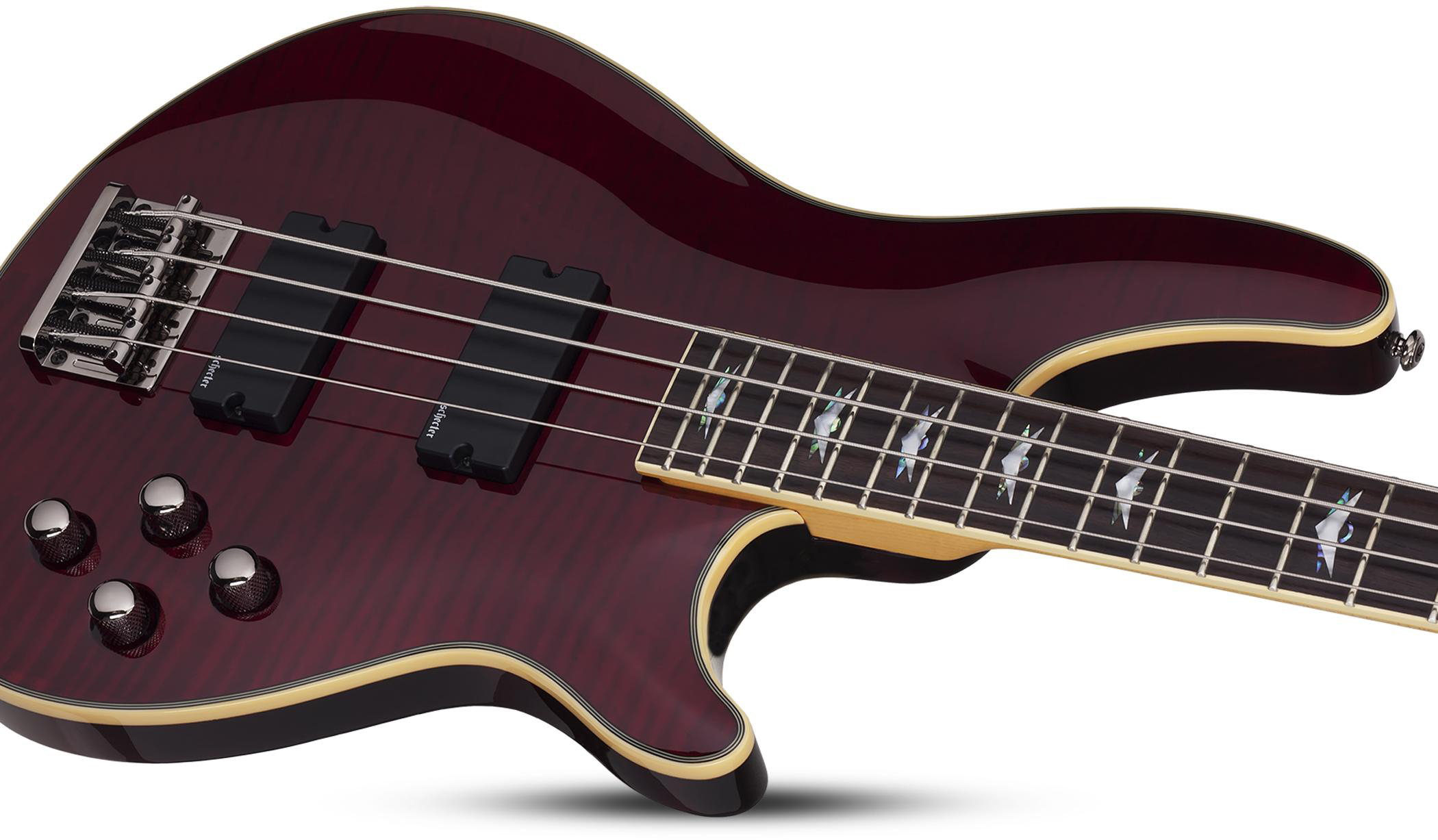 Schecter Omen Extreme-4 Active Rw - Black Cherry - Basse Électrique Solid Body - Variation 2