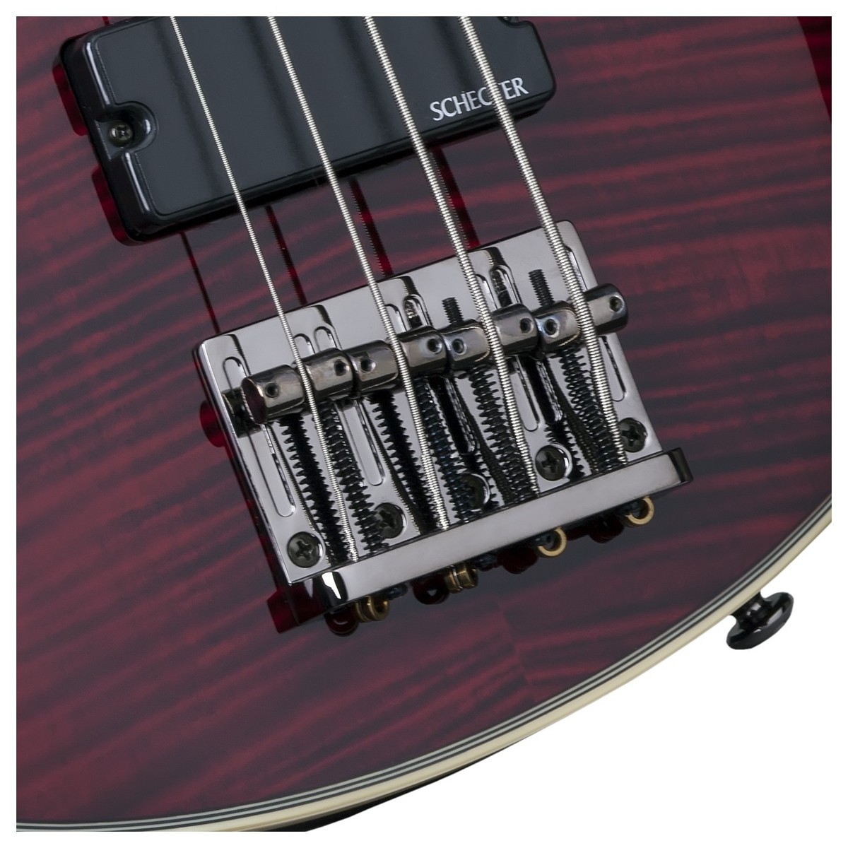 Schecter Omen Extreme-4 Lh Gaucher Active Rw - Black Cherry - Basse Électrique Solid Body - Variation 3