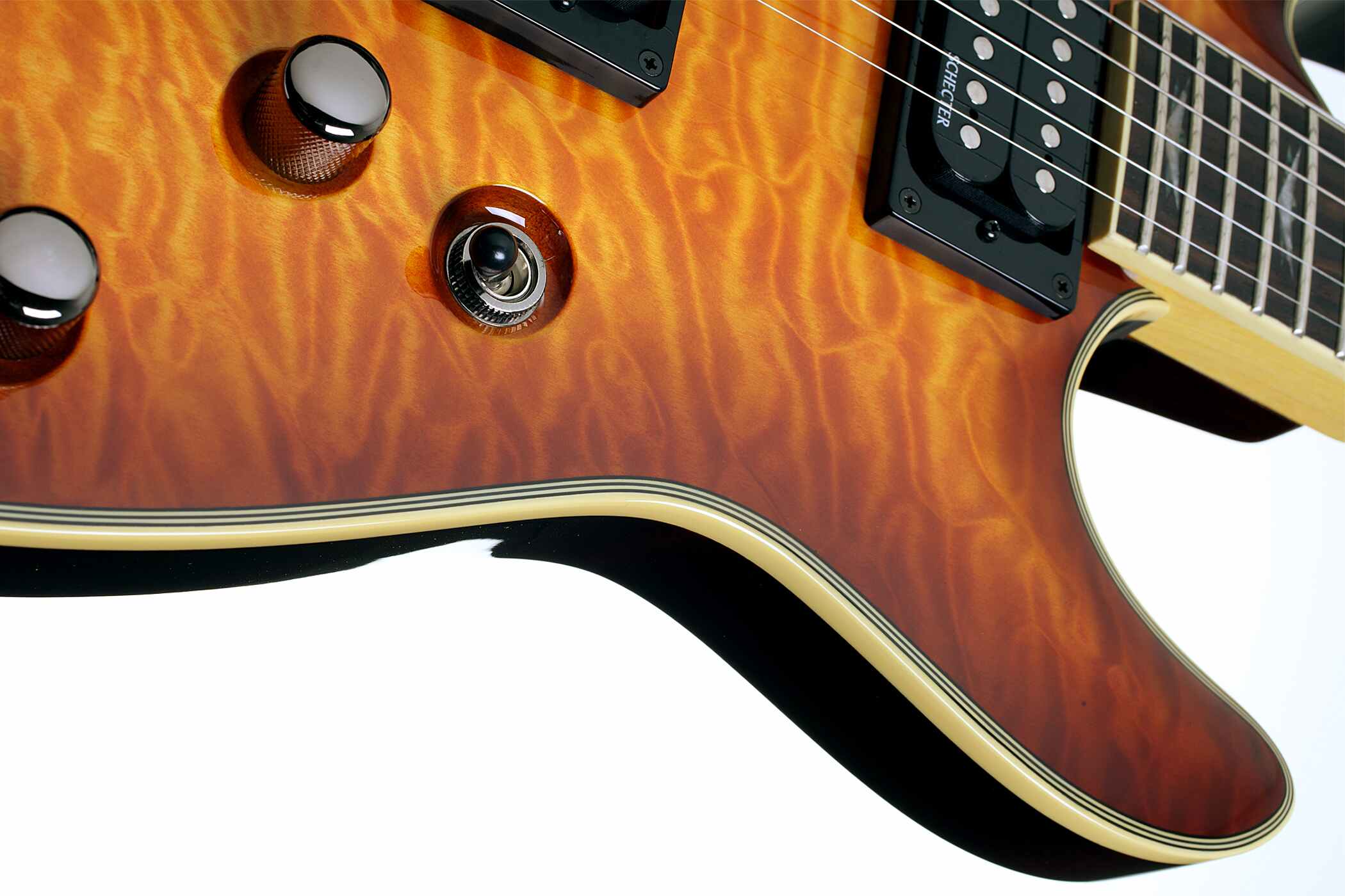 Schecter Omen Extreme-6 2h Ht Rw - Vintage Sunburst - Guitare Électrique Forme Str - Variation 2