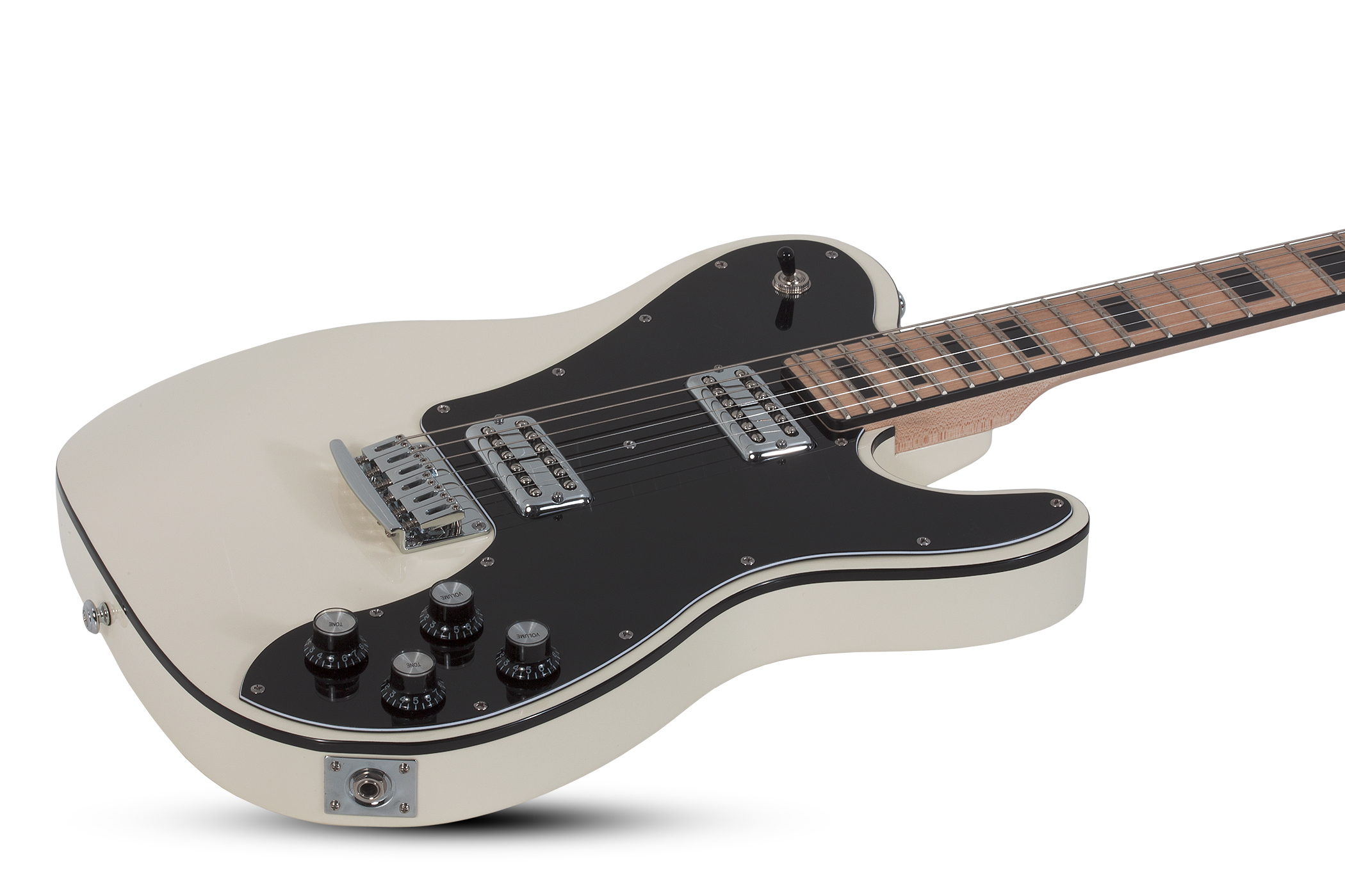 Schecter Pt Fastback 2h Ht Mn - Olympic White - Guitare Électrique Forme Tel - Variation 1