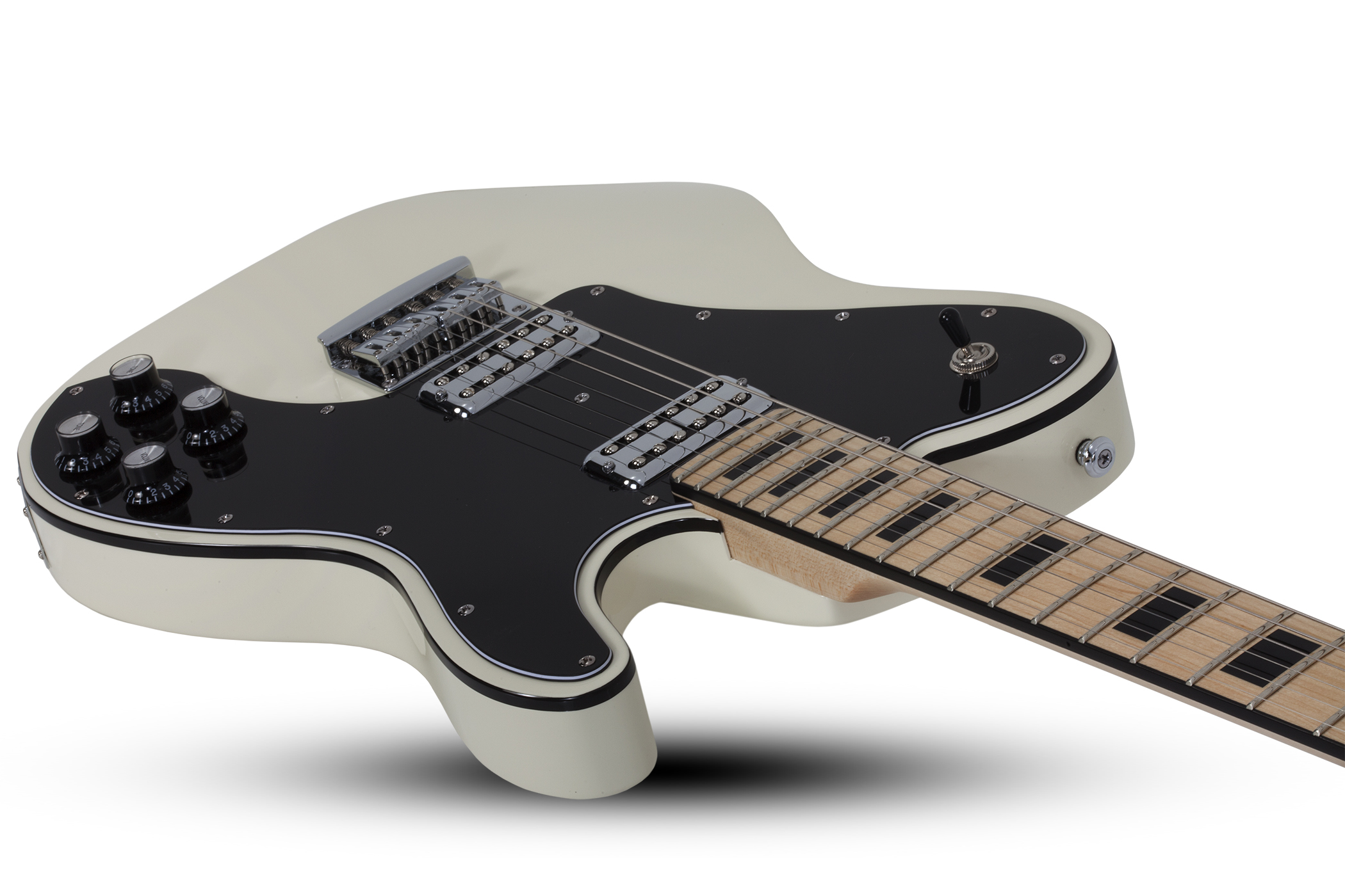 Schecter Pt Fastback 2h Ht Mn - Olympic White - Guitare Électrique Forme Tel - Variation 2