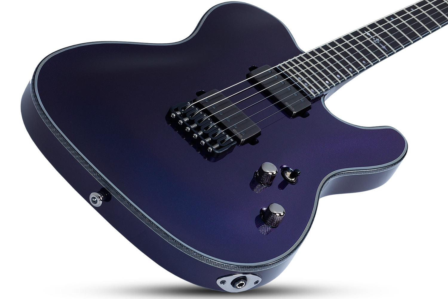 Schecter Pt Hellraiser Hybrid 2h Emg Ht Eb - Ultraviolet - Guitare Électrique Forme Tel - Variation 1