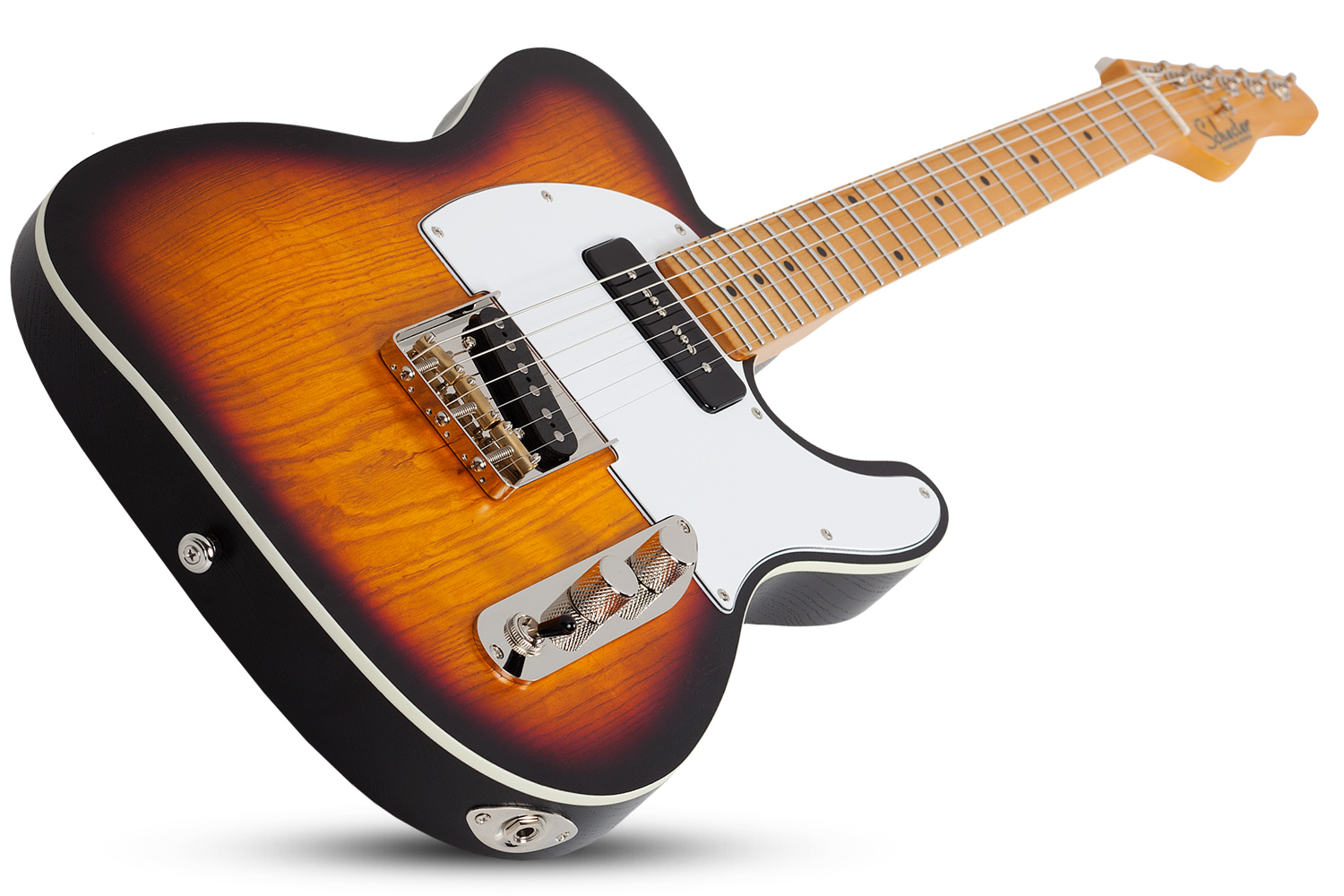 Schecter Pt Special 2s Ht Mn - 3-tone Sunburst Pearl - Guitare Électrique Forme Tel - Variation 1