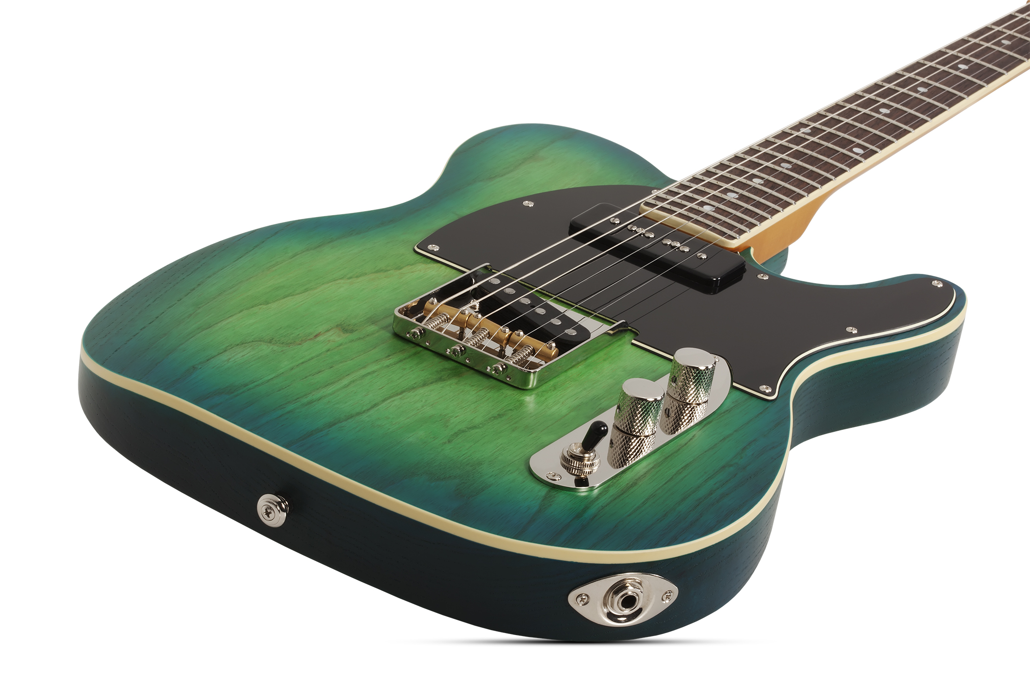 Schecter Pt Special 2s Ht Mn - Aqua Burst Pearl - Guitare Électrique Forme Tel - Variation 1