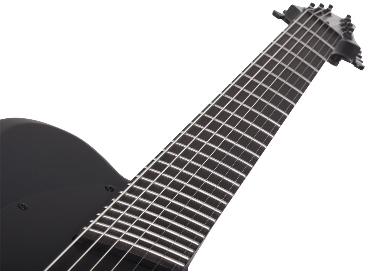 Schecter Pt7 Ms Black Ops 7c Multiscale Baryton 1h Ht Eb - Satin Black Open Pore - Guitare Électrique Multi-scale - Variation 6