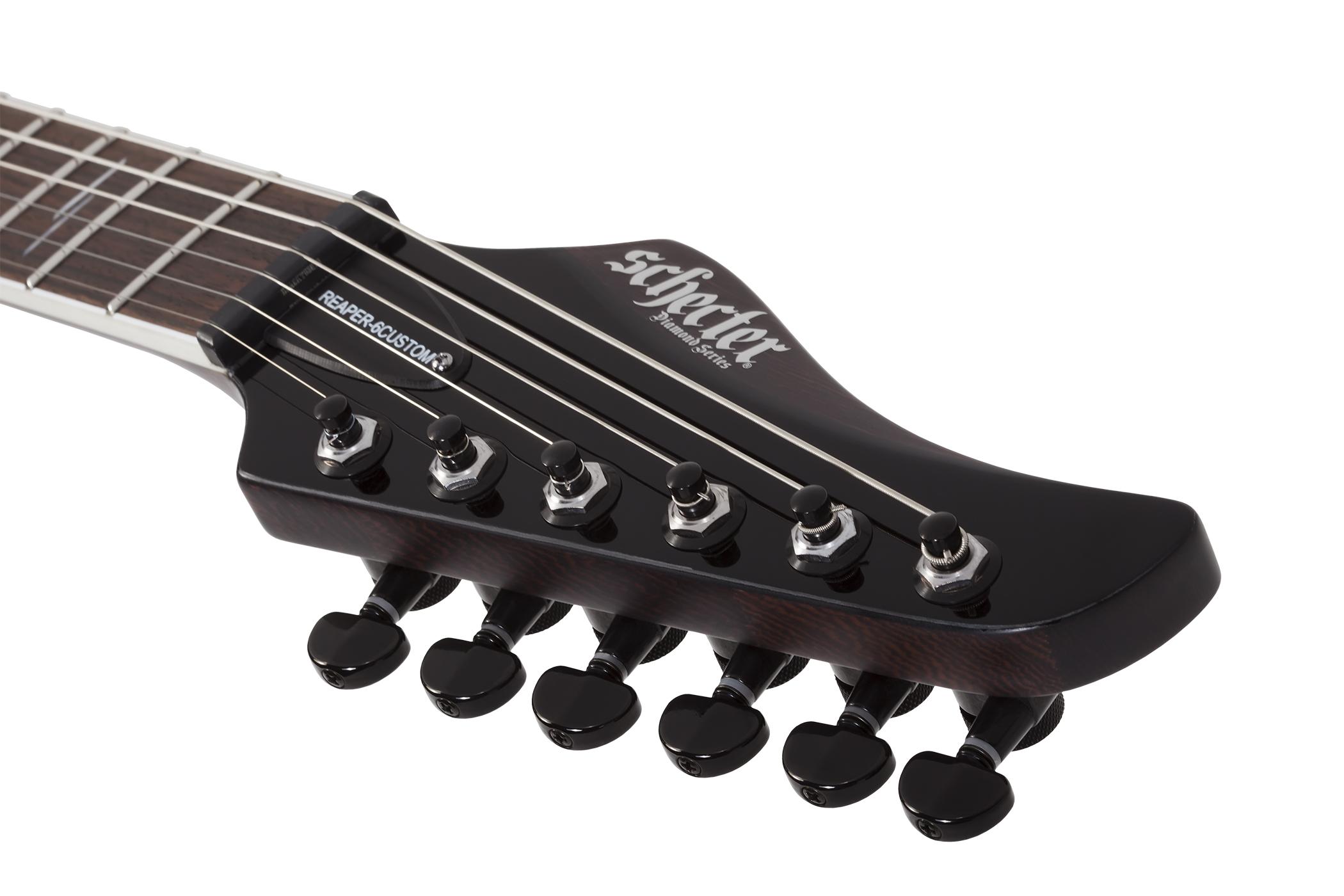 Schecter Reaper-6 Custom 2h Ht Eb - Black - Guitare Électrique Forme Str - Variation 6