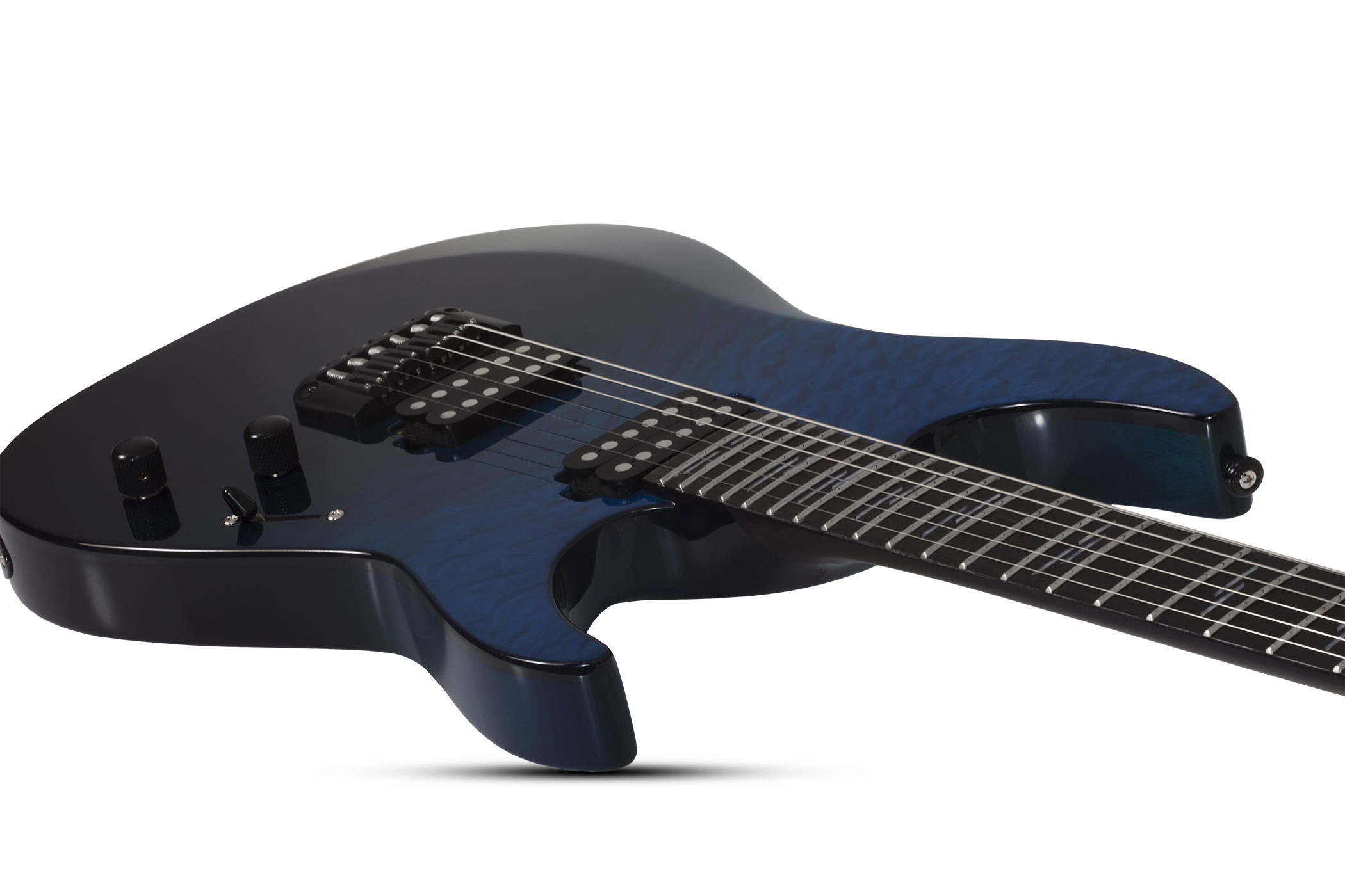 Schecter Reaper-6 Elite 2h Ht Eb - Deep Blue Ocean - Guitare Électrique Forme Str - Variation 2