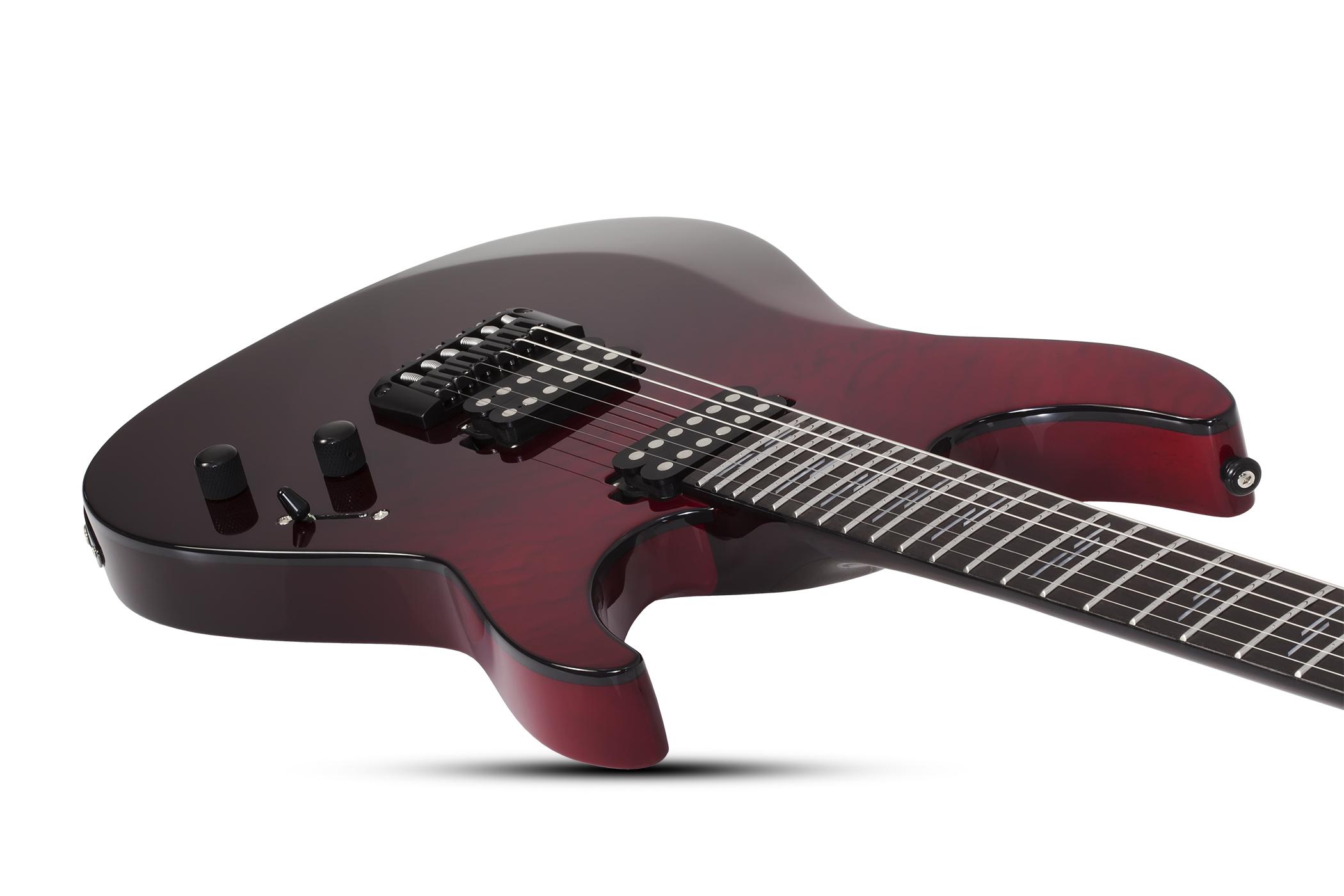 Schecter Reaper-6 Elite 2h Ht Eb - Blood Burst - Guitare Électrique Forme Str - Variation 2