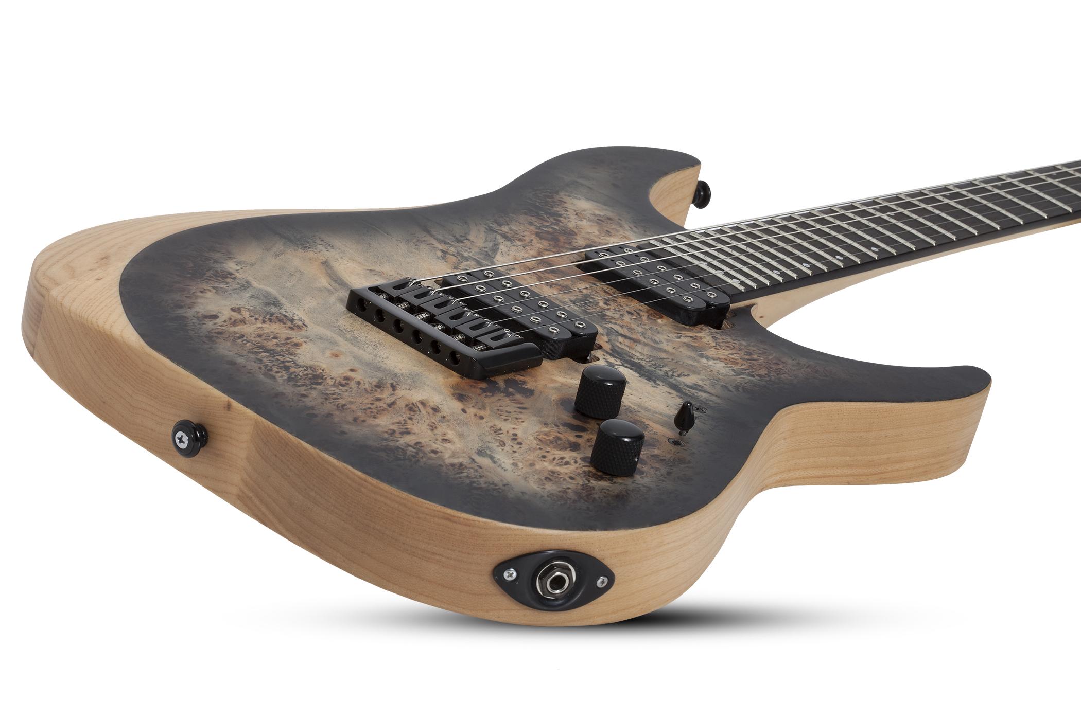 Schecter Reaper-6 Lh Gaucher 2h Ht Eb - Satin Charcoal Burst - Guitare Électrique Gaucher - Variation 1