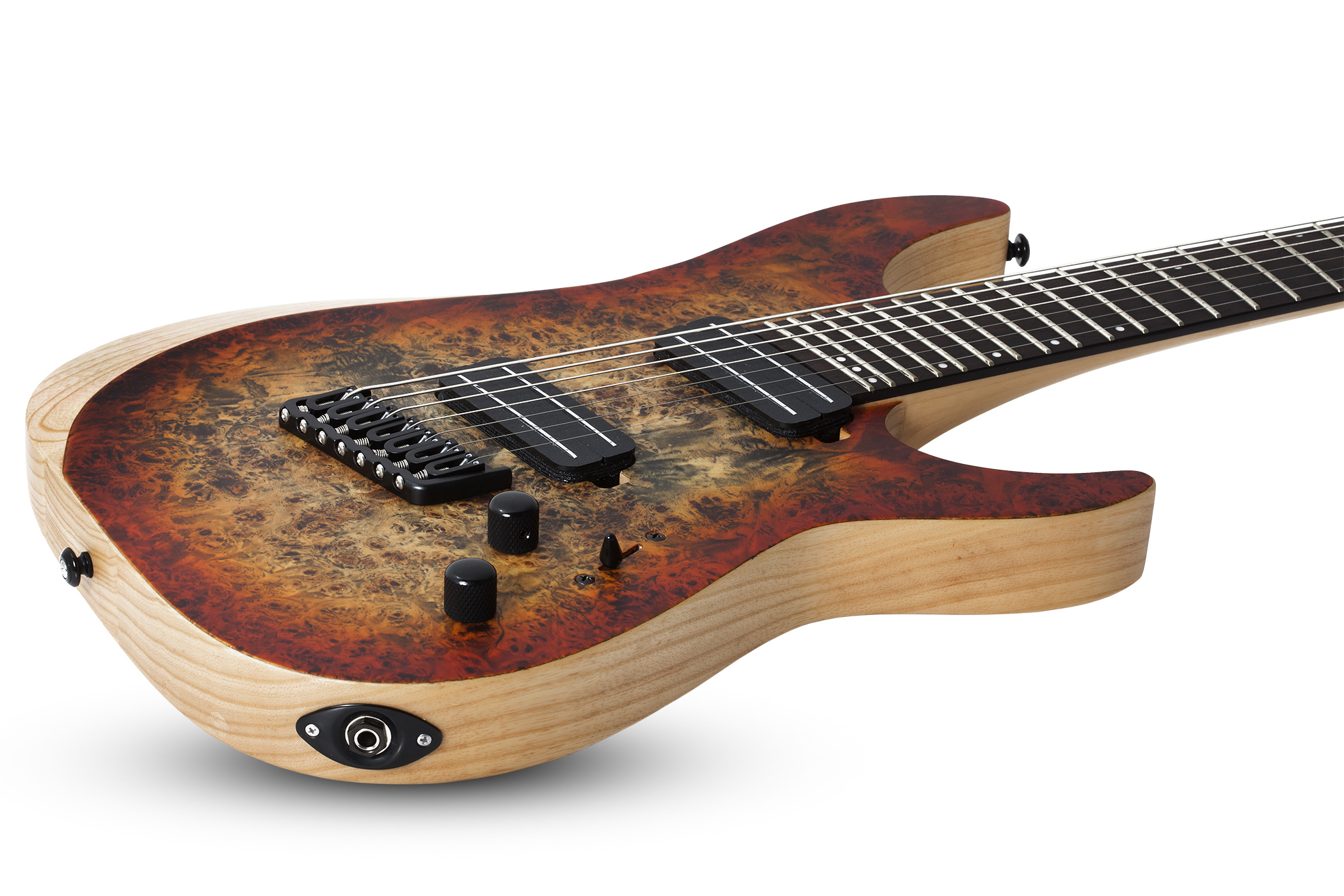 Schecter Reaper-7 Multiscale 7c Ht 2h Eb - Satin Inferno Burst - Guitare Électrique Multi-scale - Variation 1